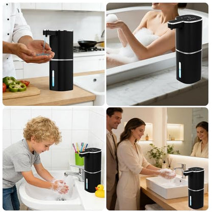 Automatic Liquid Soap Dispenser, Touchless 4 Levels (Black, Liquid) | 14.2 oz Capacity, 4 Adjustable Levels, Liquid Hand Soap Dispenser, Kitchen and Bathroom Accessory - color: Black, size: Liquid