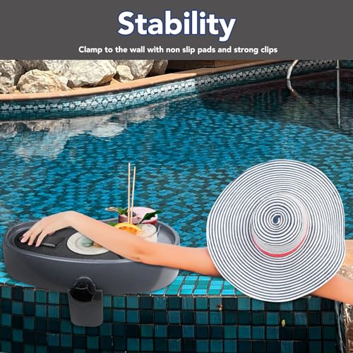 Hot Tub Tray Table with Adjustable Drink Holders, Spa Cup Holder, Durable Portable Accessory