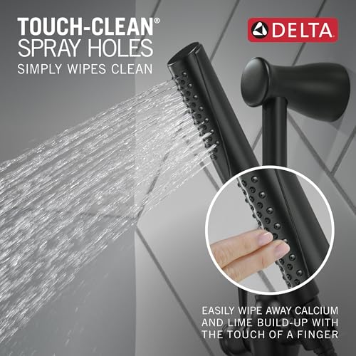 Delta Faucet Compel Slide Bar Hand Held Shower with Hose, Black Handheld Shower Head, Slide Bar Hand Shower, Black Handheld Shower, Detachable Shower Head, Matte Black 57085-BL - color: Matte Black
