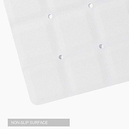Webos Foldable Non Slip Silicon Bath Mat Bathtub mat Shower mats no Suction Cups for Textured Tub and Reglazed Tub (Foldable-White, 28-inch x 14-inch) - color: Foldable-white