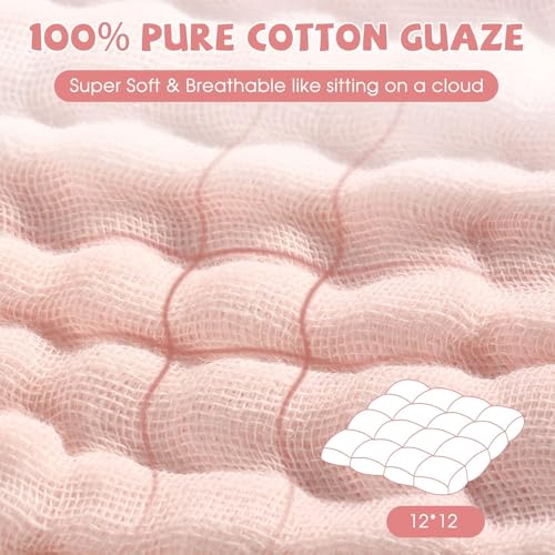 Cotton washcloths, face Cleaning Cloths,Bath Small Towels,6 Pack, 12x12 Inches - color: Pink