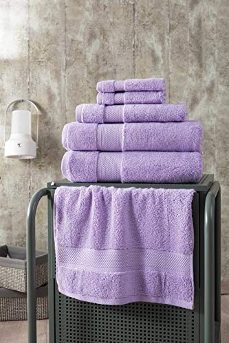 BAGNO MILANO Turkish Towels Hotel-Spa Towel Set, 100% Turkish Cotton | Ultra Soft Plush Absorbent Towels Set (Lavender, Towel Set of 6) - color: Lavender, size: Towel Set of 6