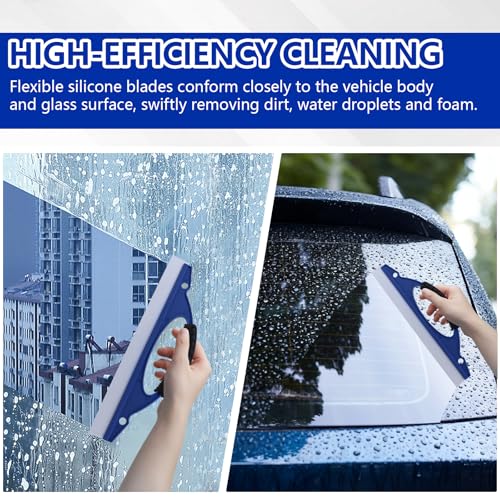 Hovom Silicone Squeegee for Car Wash, Squeegee Car Dryer with Handle, Flexible Blade Automotive Water Scraper Tool, Water Wiper Cleaning Tool for Vehicle Window Glass Shower Door Wall (1 PCS) - color: 1 Pcs