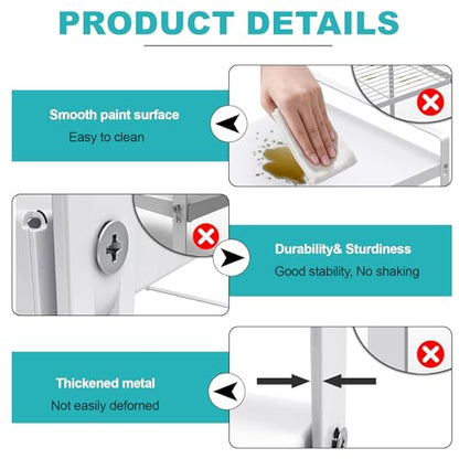 Expandable Cabinet Shelf, Lengths Adjustable Shelf Organizer Riser, Metal Space-Saving Cupboard Organizers for Kitchen Cabinet Pantry Cupboard Under Sink Countertop, White - color: White