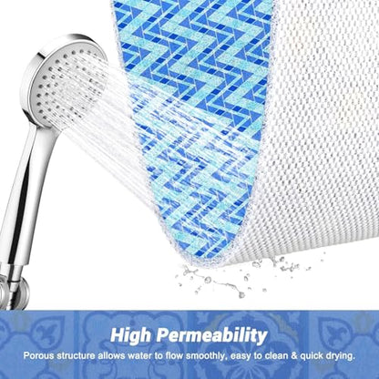 20x20 Inch Loofah Shower Mat, Bathtub Mat Non Slip, Foot Scrubber Mat, Quick Drying PVC Bathroom Mat, Bath Mats for Shower/Bathtub and Wet Areas - color: Azure, size: 20" x 20" (Rectangular)