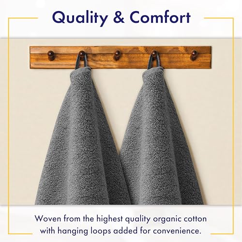 100% Organic Luxury Bath Sheets - GOTS Certified - Extra Large 35x70 Inches (Pack of 2) Zero-Twist, Long-Staple Cotton Bath Sheet Set (Granite Grey) - color: Granite Grey, size: 2pc Bath Sheets