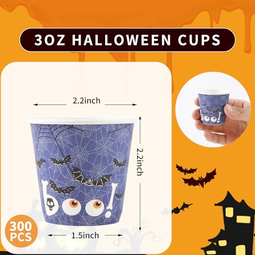 Tamone 300 Pack Halloween Cups 3 oz Bathroom Cups, 3 oz Paper Cups, Mouthwash Cups, Disposable Paper Cups 3oz Purple for Party, Picnic, BBQ, Travel, Home and Event - color: Purple