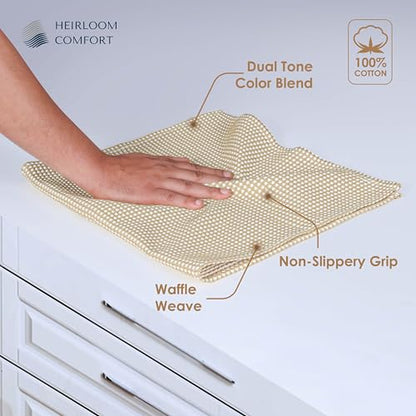 5 Pack 100% Cotton Dual Tone Waffle Weave Kitchen Towels, 16x26 Inch, Super Absorbent, Fast Dry Dishcloth Set, Soft and Durable, Beige - color: Beige, size: 16 x 26 - Pack of 5