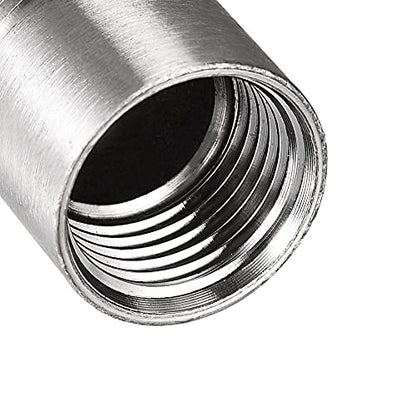 uxcell Shower Head Extension Arm Stainless Steel 1/2PT Male to 1/2PT Female Thread 30mm Length Cast Pipe Fitting Coupler 2Pcs - size: 30mm