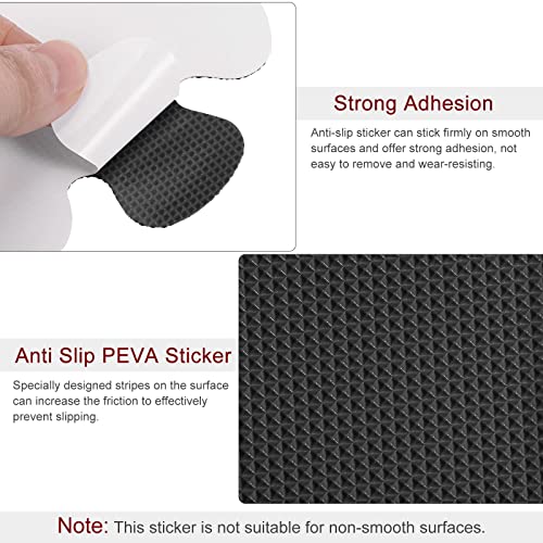 HARFINGTON 1 Set(20pcs) Non Slip Bathtub Stickers Bath Shower Floor 3.15" 3.94" Anti-Slip Sticker Tape Flower Style Decals for Bathroom Kitchen Bathtub Treads Stairs, Black - color: Black
