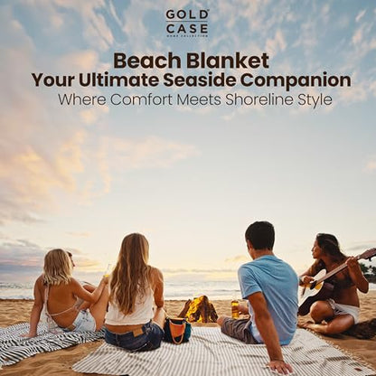 Gold CASE Turkish Beach Towel Set of 5 – 100% Cotton Beach Towels Oversized 70x38'' – MYRA Quick Dry Swim Towel – Lightweight Turkish Towels Set in Blue - color: Tones of Blue, size: Beach-Bath Towel Set of 5