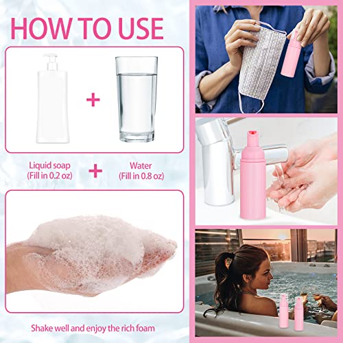 35 Pack 2 oz Foaming Pump Bottles, Refillable Travel Soap Dispensers | Portable Size for Travel, Bathroom, Kitchen and Daily Use