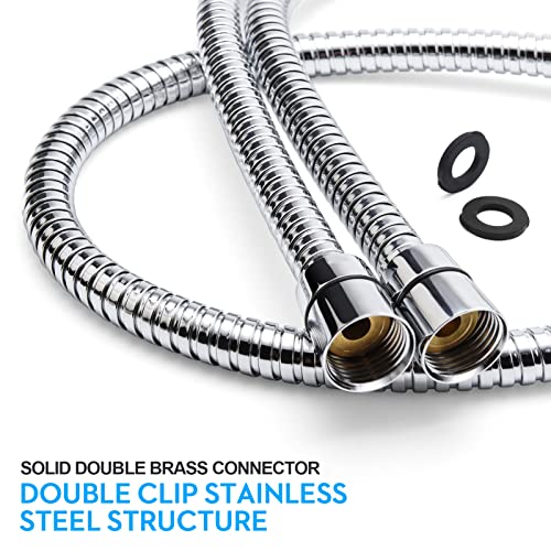 Blissland Shower Hose, 69 Inches Extra Long Stainless Steel Handheld Shower Head Hose with Brass Insert and Nut - Durable and Flexible(Chrome) - style: 69''Chrome