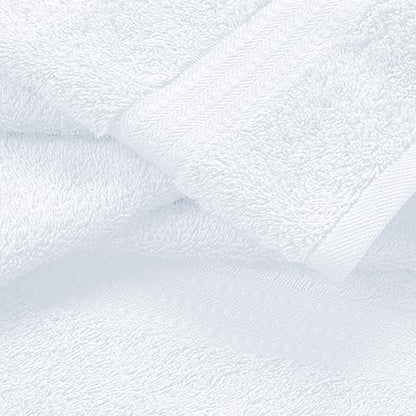 MyOwn 6 Piece Towel Set, 100% Combed Cotton - 2 Bath Towels, 2 Hand Towels, 2 Wash Cloths - 500 GSM Luxury Hotel Quality Ultra Soft Highly Absorbent Towel Set for Bathroom - White - color: White
