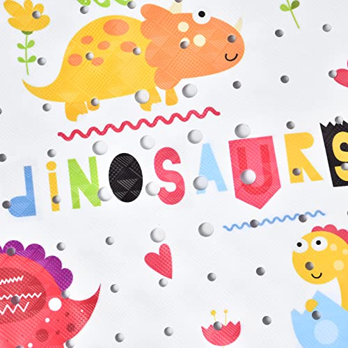 Bath Mat for Tub for Kids Dinosaur Non Slip Bathtub Mat for Baby Toddler 40X16 Inch Long Anti Skid Bathroom Shower Mat with Suction Cups & Drain Holes - color: Dinosaursmats