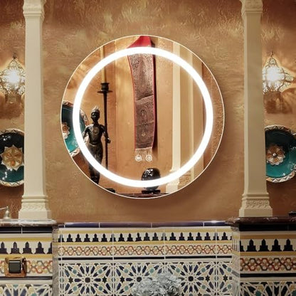 Round Medicine Cabinet with Light,3 Color Temperature,Dimmer,Defogger,32inch,Gold - color: Gold, size: 32inch