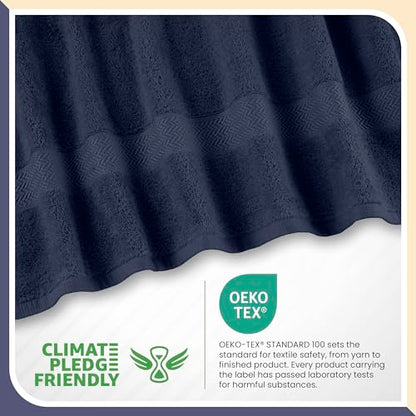 Martex 6-Piece 100% Ringspun Cotton Towel Set, Dark Blue | Quick Dry, Super Absorbent & Soft, Lightweight, 2 Bath, 2 Hand, 2 Wash Cloths - color: Dark Blue