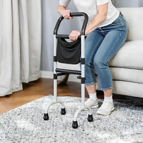 Stand Assist Updated-Movable Standing Aid Rail for Couch, Chair, Bedside, Toilet. Assistance Handle for People with Limited Mobility. Safety Grab Bar for Standing. - size: Model C