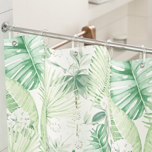 Plastic Shower Curtain Rings, Shower Curtain Hooks, 12 Pcs C Shaped Shower Hooks for Shower Curtain, Clear Shower Curtain Hooks for Bathroom - color: Clear-12pack