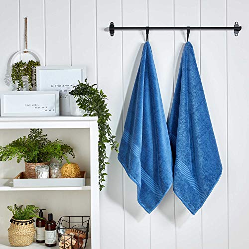 Christy Supreme Hygro 4 Piece Towel Set | Deep sea | 100% Luxury Supima Cotton | Ultra Soft | Super Absorbent | 650GSM |2 Bath Sheets 2 Hand Towels - color: Deep Sea, size: 4 Piece Bath Sheet Set