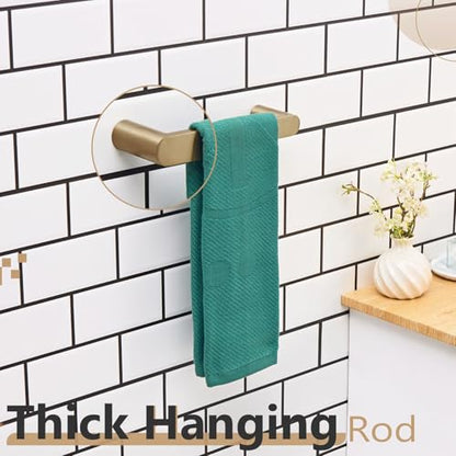 KOKOSIRI Hand Towel Ring for Bathroom Wall Mount 9-Inch Bath Towel Bar Holders Champagne Bronze Bathroom Hardware Stainless Steel, B4010CPG-L9 - color: Champagne Bronze
