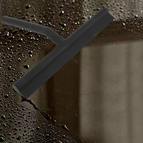 Shower Squeegee Stainless Steel Squeegee Bathroom Kitchen Car Glass with Hooks Holder Bathroom Cleaner Tool Household Window Mirror Squeegee