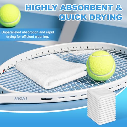 INFICRIME Washcloths Set, 24-Pack Cotton Wash Cloths, 12x12 Inch, White | Highly Absorbent and Soft Feel Fingertip Towels, Machine Washable Washcloths for Bathroom, Gym, Hotel, Spa and Kitchen