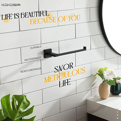 KOKOSIRI Towel Bar Matte Black Bathroom Towel Rack Holder Wall Mount Hand Towel Hanger for Bathroom Organization, Heavy Duty Stainless Steel B3006BK - color: Matte Black
