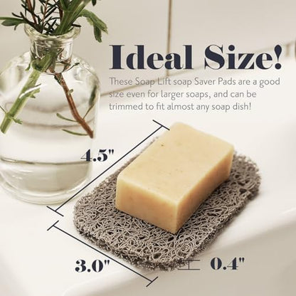 myHomeBody Soap Saver, Lifting Pads for Dish, Set of 6 – 3 Beige, 3 Grey | Efficient Draining Bar Holder for Shower,Soap Saver For Bar Soap, Soap Holder - color: Beige, Grey
