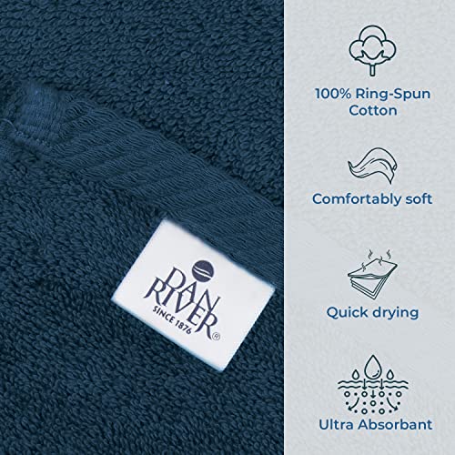 DAN RIVER Pack of 1 Oversized Bath Sheet, 40 x 80 Inches, Blue Opal | 100% Cotton Jumbo Bath Towel with Extra Large Coverage, Lightweight Feel, Super Soft & Quick Dry - color: Blue Opal, size: 40x80" Oversized Bath Sheet
