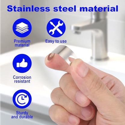 10pcs Pop-Up Clevis Clip, Stainless Steel U-Shaped Spring Sink Stopper Bracket Clips Replacement for Tub Drain Mount Linkage Assembly Compatible with Danco 34807 Parts