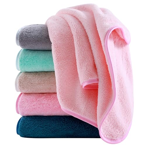 Cosy Family 6 Pack Ultra Soft Microfiber Absorbent Hand Towel, Silk Hemming Towels for Bathroom - Quick Drying - Perfect for Bath, Fitness, Gym, Shower, Hotel, and Spa - 16x28 Inch, Light Color - color: Multi-2, size: Hand Towel (Pack of 6)