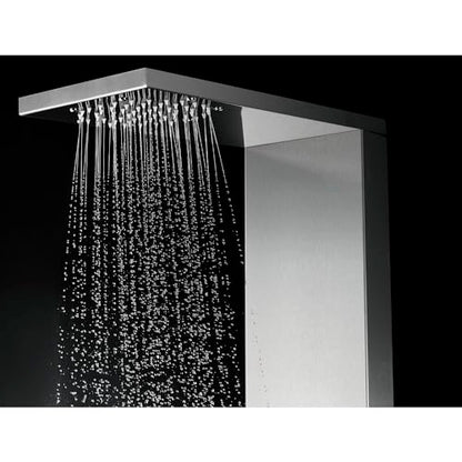 Blue Ocean ™ 56" Stainless Steel SPS8729 Thermostatic Shower Panel Column System with Rainfall Shower Head, Body Nozzles, and Handheld Shower Head, Shower Tower - style: 56 inch stainless steel