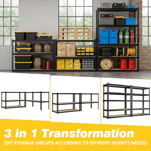 Heavy Duty Storage Shelving Unit, 5-Tier Adjustable Garage Shelves, 2025 lbs Capacity Metal Organizer Utility Rack, Freestanding for Kitchen Basement Bathroom Laundry, 36"W x 16"D x 72"H - size: 36Wx16Dx72H