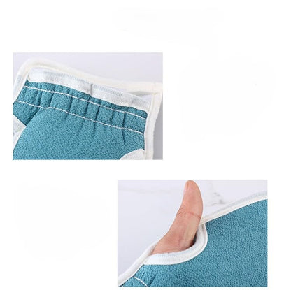 3Pcs Bath Set Back Scrub Mitt Bath Ball Long Strip Home Use,Navy Blue | Exfoliating Washcloth Towel with Handle,Body Scrubber Exfoliator,Bath Sponge for Unisex Exfoliate Body Scrub,33.5In