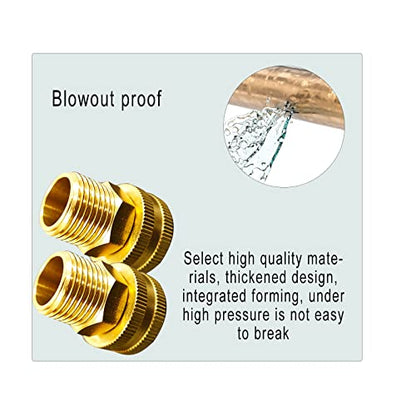 YOUHO Garden Hose Adapter Brass 3/4 GHT Female x 1/2 NPT Male Connector, GHT to NPT Adapter Brass Fitting, Garden Hose to Pipe Fittings Connect, Garden Pipe Joint Extension Repair Fitting - size: 1/2NPT(M) to 3/4 GHT(F)1pcs