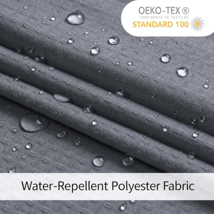 Grey Fabric Shower Curtain 78 Inch Length 1 Piece, Embossed Textured Waffle Cloth Shower Curtains for Bathroom Modern Hotel Spa, Water Resistant Machine Washable, 72Wx78L Inches - color: Grey, size: 72"W x 78"L (Pack of 1)
