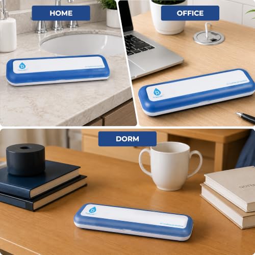 Pursonic Portable UV Toothbrush Sanitizer Case - Travel Toothbrush Sanitizer and Holder - For Electric and Manual Brush Heads with UV Light & Auto Shut Off Timer