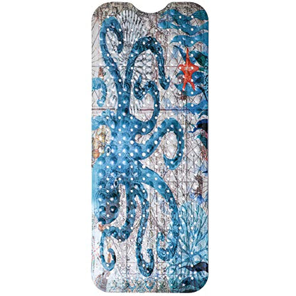 MOLFUJ Shower Mat, Octopus Non Slip Bathtub Mats for Bathroom, 40 X 16 inch Long Bath Tub Mat with Anti Slip Suction Cups and Drain Holes - Blue - color: Style 2