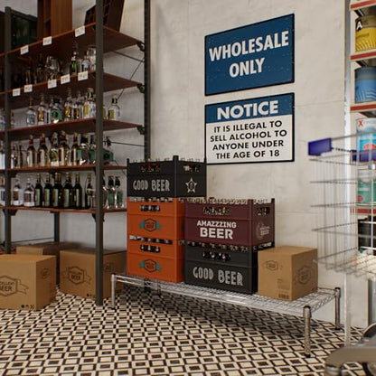 18" Deep x 48" Wide x 8" Height Wire Shelving Kit | 1-Tier | NSF Commercial Storage Rack Unit - size: 18" Deep x 48" Wide