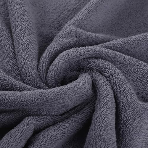 CTT - Luxury 6 Piece Towel Set, 100% Turkish Cotton, Quick Drying, Highly Absorbent & Comfy, Includes 2 Bath Towels, 2 Hand Towels & 2 Washcloths | (Grey) - color: Grey, size: 6-Piece Towel Set