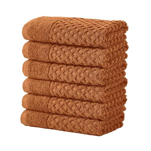 Great Bay Home Hand Towels - 100% Cotton 6 Pack 26x16 Hand Towel Set - Absorbent, Durable, Quick-Dry Towels for Bathroom (Copper) - color: 08 Copper, size: Hand Towel (Pack of 6)