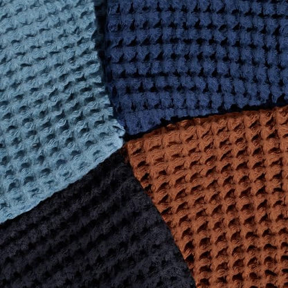 DEMMEX Organic Cotton Waffle Weave Turkish Bath Towel - Ultra Soft Lightweight Quick Dry, Oeko-Tex Certified, 100% Turkish Cotton (Navy Blue, Large (60x30)) - color: Navy Blue