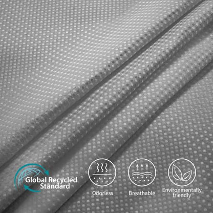 Siiluminisoy Shower Curtain and Liner Set, Waffle Shower Curtain Set with 12 Stainless Steel Hooks, Waterproof Luxury Fabric Shower Curtains for Bathroom and Hotel, Grey, 72" W x 84" H - color: Grey, size: 72"W x 84"L (Pack of 1)
