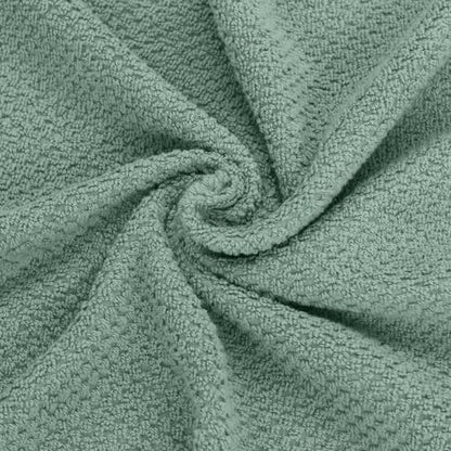Feather & Stitch 100% Cotton 625 GSM Bath Towel Set of 6, Ultra Soft Highly Absorbent 2 Bath Towels, 2 Hand Towels & 2 Washcloth - Luxury Quick Dry Shower Towels (Granite Green) - color: Granite Green