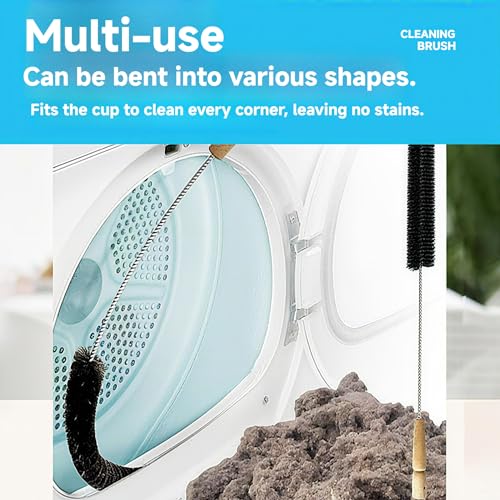 8 Pack Washing Machine Cleaner Brush, Dryer Cleaning Brush, Crevice Cleaning Brush for Bathroom, Shower, Kitchen, Cup,Tile, Tub, Sink-Ideal and Aractical Household Cleaning Tool Set