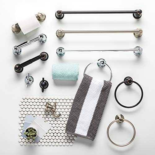 Franklin Brass 3-Piece Satin Nickel Bathroom Set Towel Rack, Ring, Toilet Paper Holder| Kinla Bath Accessories - color: Satin Nickel, style: 3-Piece Bath Accessory Set