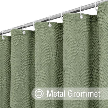 36x72 Small Stall Shower Curtain, Sage Green Embossed Half Bath Curtain - color: Sagegreen, size: 36"W x 72"L (Pack of 1)