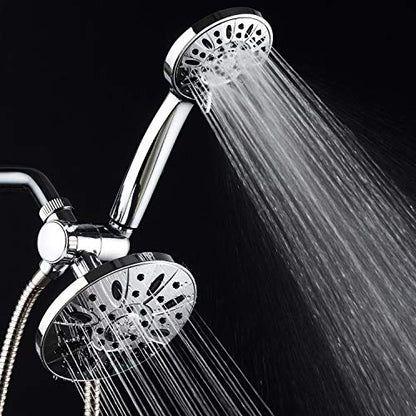 AquaDance 6" Premium High Pressure 3-way Rainfall Shower Combo Combines the Best of Both Worlds - Enjoy Luxurious Rain Showerhead and 6-setting Hand Held Shower Separately or Together! - color: Chrome
