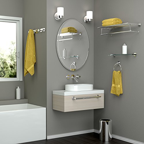 Gatco 4632 Glam Towel Ring, Chrome / Wall Mounted 6.5" Towel Ring for Bathroom - color: Chrome